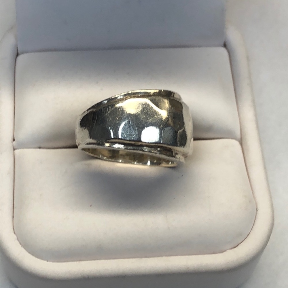 Silver Hammered Ring - image 6